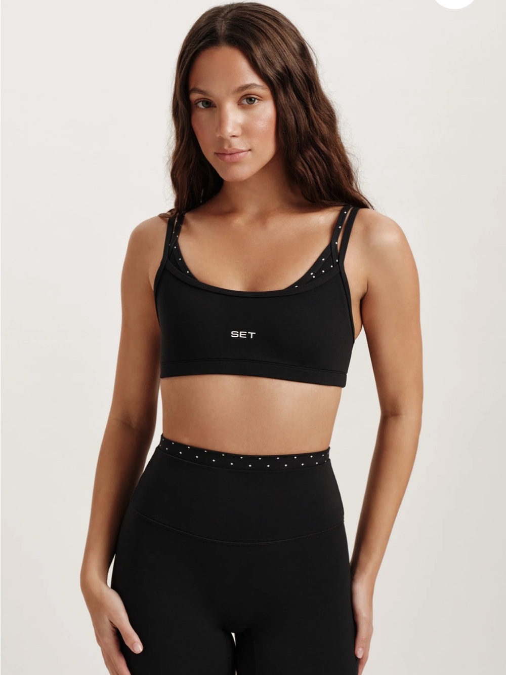 SET Active Dalmatian Breathe Layered Move Bra & Control Leggings Set-XL